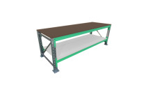 Heavy-duty industrial metal workbenches