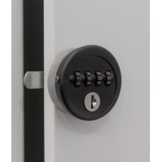 Rotary combination lock for 4 combinations for a master key