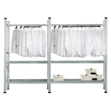 Shelf set DP1 with clothes hanger bar, 1972x2700x500