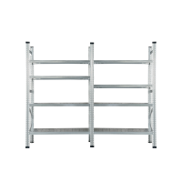 Metal rack set 1972x2400x500 mm, 2 sections, 8 shelves