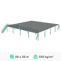 Mezzanine platform 20x20m, 350kg/m²