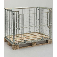 Pallet container with grid edges