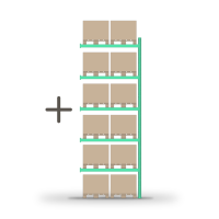 Pallet rack for storage (additional section) 5000x1800mm / 0+5 shelves