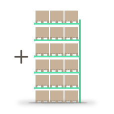 Pallet rack for storage (additional section) 5000x2700mm / 0+5 shelves