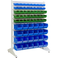 One-sided box stand with 69 boxes, 1500 mm, 1500 mm