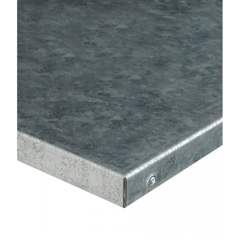 Work table top 25mm OSB + galvanized metal plate (1200x620 mm)